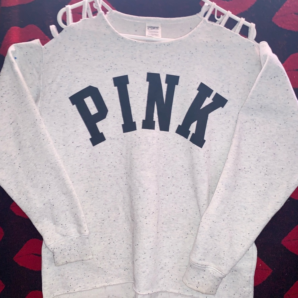 VICTORIA SECRET PINK GRAY SWEATER